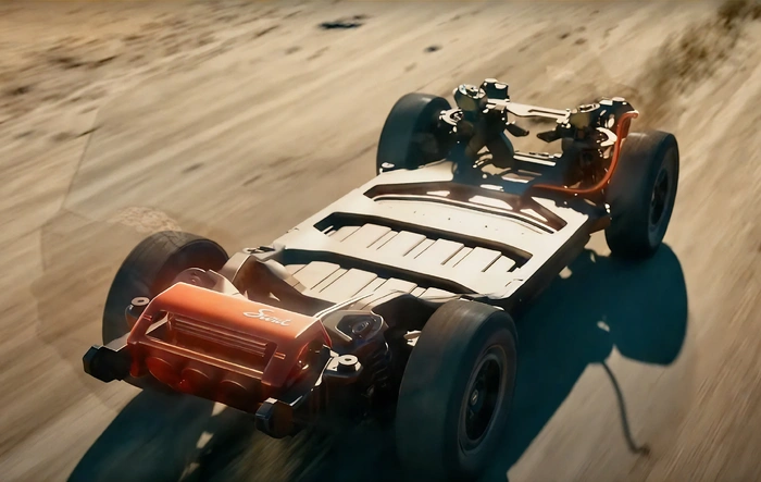 Harvester Gas Tank location moved to under rear seats & batteries moved to front (tow rating benefit) ⛽️